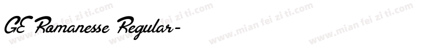 GE Romanesse Regular字体转换